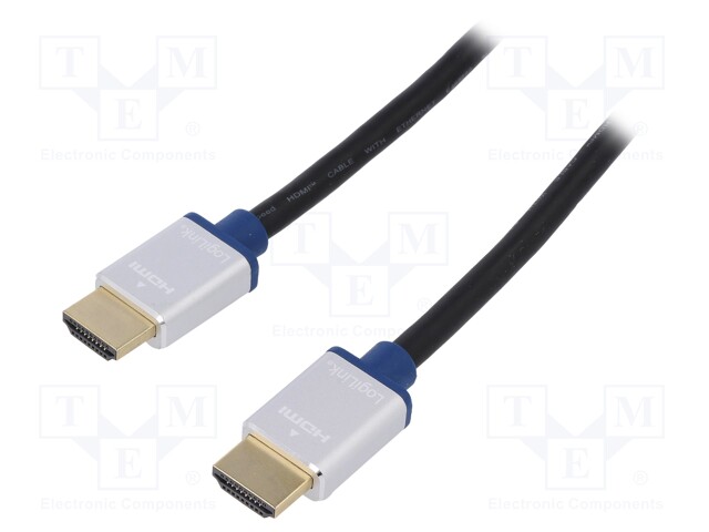 Cable; HDMI 2.0; HDMI plug,both sides; 2m; black