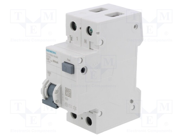 RCBO breaker; Inom: 40A; Ires: 300mA; Poles: 1+N; 230/400VAC; DIN