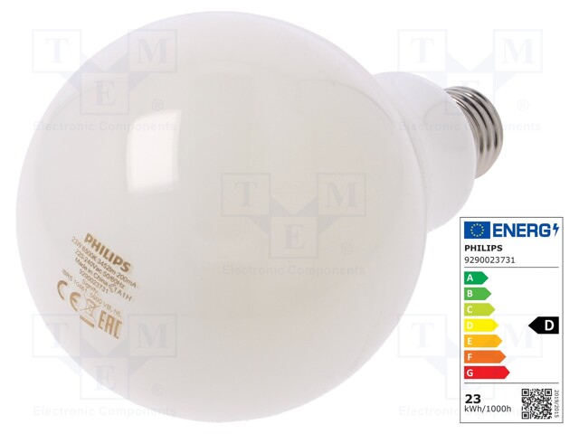 LED lamp; cool white; E27; 230VAC; 3452lm; 23W; 6500K; CRImin: 80