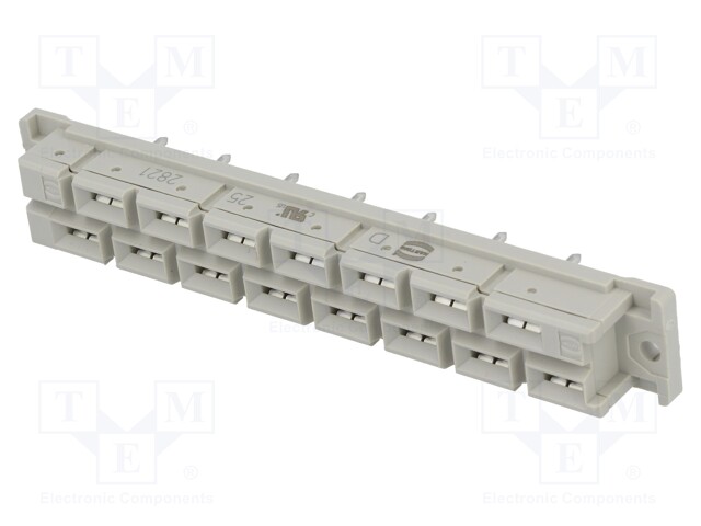 Plug; DIN 41612; low profile; female; PIN: 15; THT; on PCBs; 15A