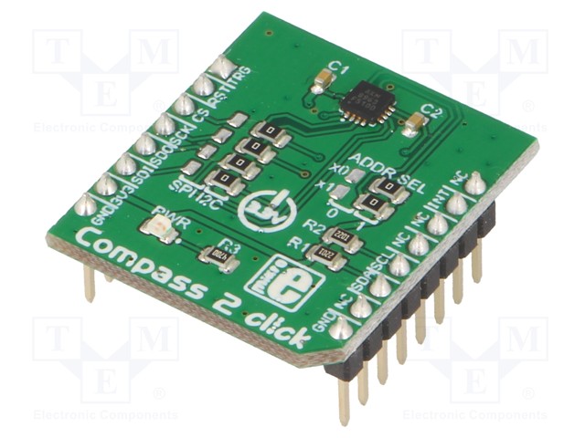 Click board; magnetic field sensor; I2C,SPI; AK8963; 3.3VDC