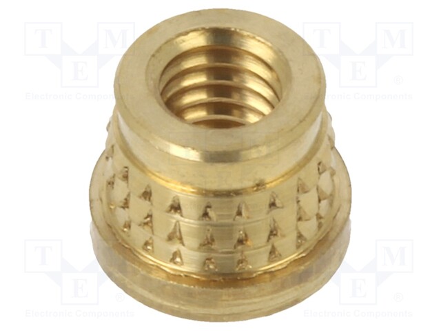 Threaded insert; brass; M3,5; BN: 37901; L: 4.1mm; MULTISERT®