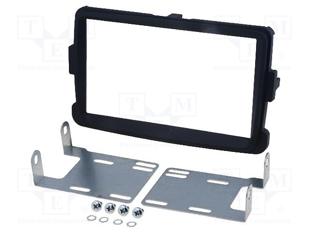 Radio mounting frame; Dacia; 2 DIN; dark grey