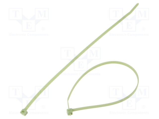 Cable tie; L: 292mm; W: 4.8mm; polypropylene; 133N; green; Ømax: 76mm