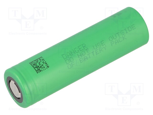 Re-battery: Li-Ion; 18650,MR18650; 3.7V; 3000mAh; Ø18.5x65.2mm