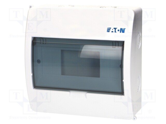 Enclosure: for modular components; IP40; white; No.of mod: 8; 400V