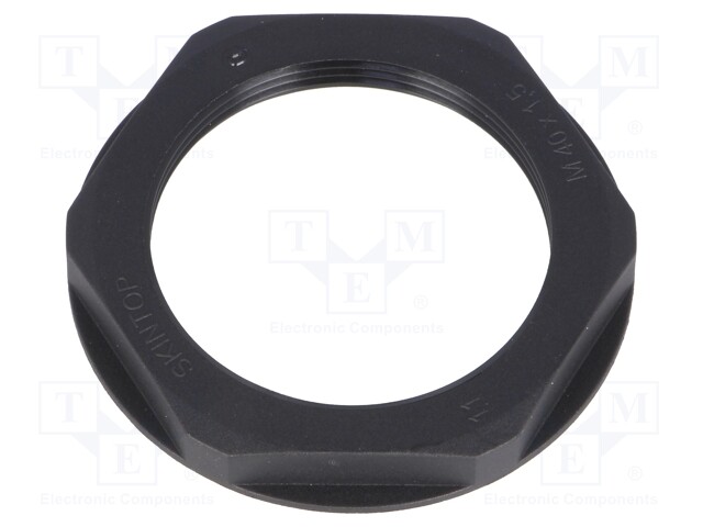 Nut; M40; polyamide; UL94V-2; 50mm; black; -20÷100°C; Thread: metric