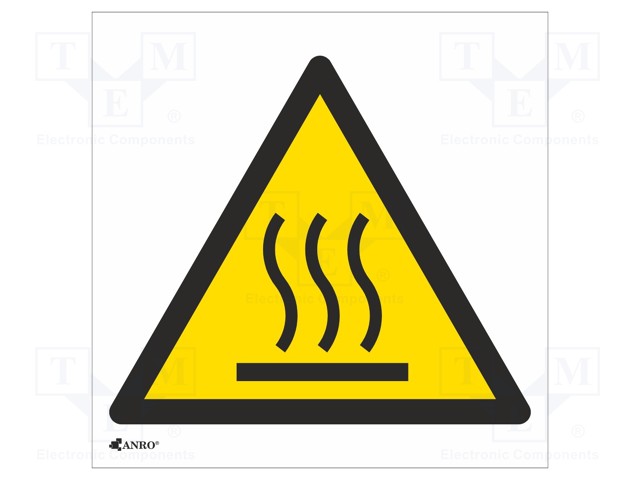 Safety sign; warning; Mat: PVC; W: 200mm; H: 200mm