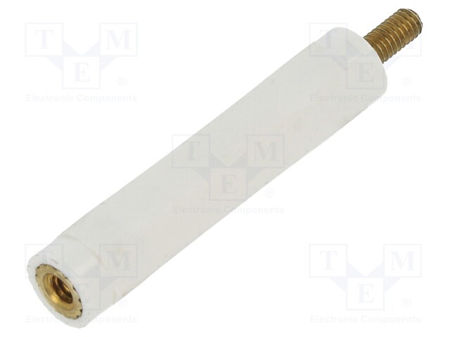 Insulating sleeve; hexagonal; M2,5; M2,5; L: 30mm; Spanner: 6mm