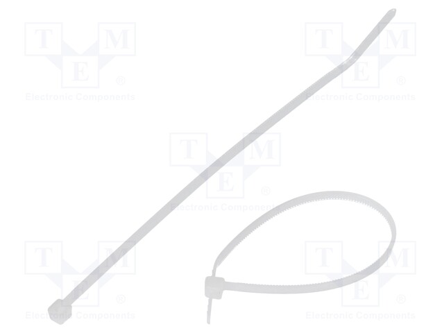 Cable tie; L: 142mm; W: 2.5mm; polyamide; 80N; natural; Ømax: 32mm