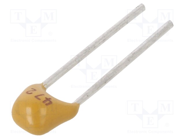 Capacitor: ceramic; 4.7nF; 50V; X7R; ±10%; THT; 2.54mm