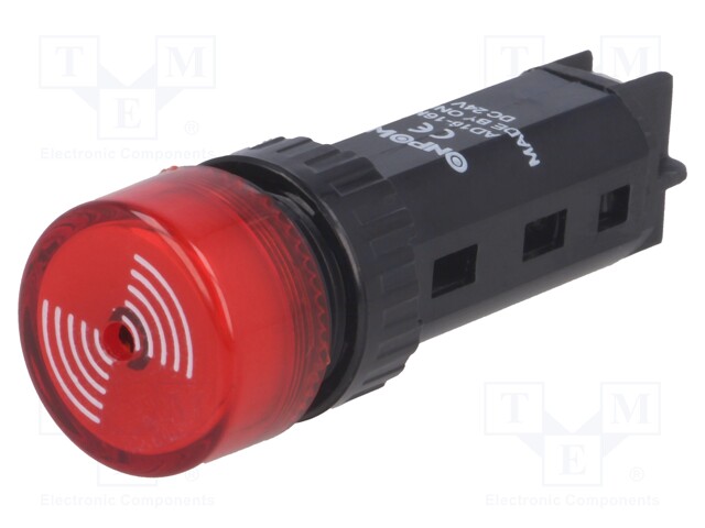 Signaller: sound; 80dB; Ø16mm; max.5mm; for soldering; IP40; 24VDC