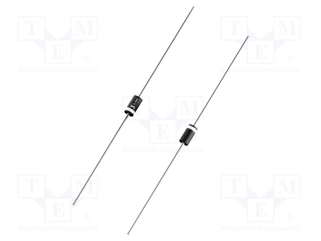 Diode: rectifying; THT; 200V; 1A; Ammo Pack; Ifsm: 30A; A405; Ir: 50uA
