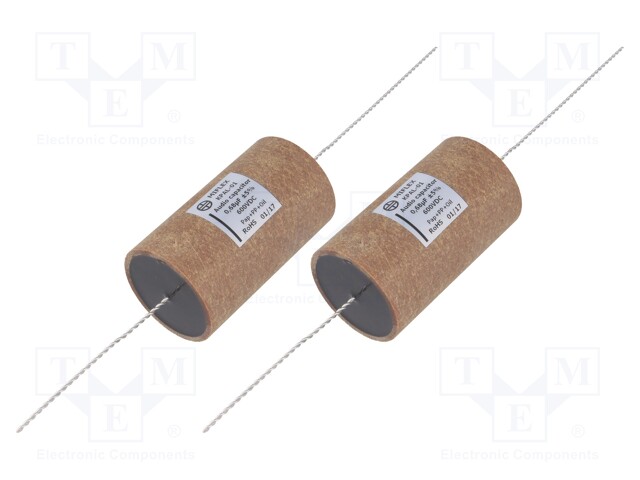 Capacitor: aluminum-polypropylene-paper; 0.68uF; 600VDC; ±5%