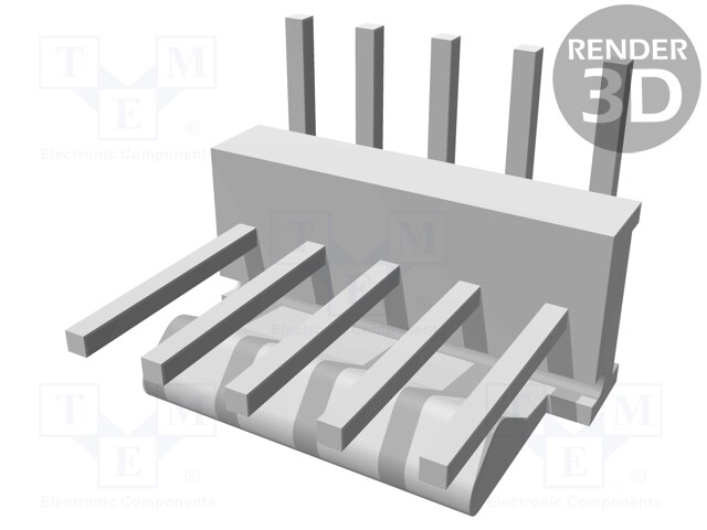 Socket; wire-board; male; MTA-100; 2.54mm; PIN: 5; THT; tinned