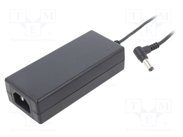 Power supply: switched-mode; 18VDC; 2.8A; Out: 5,5/2,1; 50W; 89%