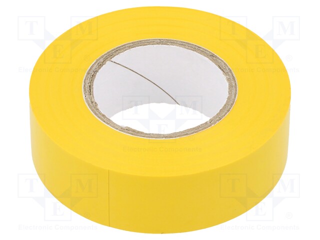 Tape: electrical insulating; W: 19mm; L: 20m; Thk: 0.13mm; yellow