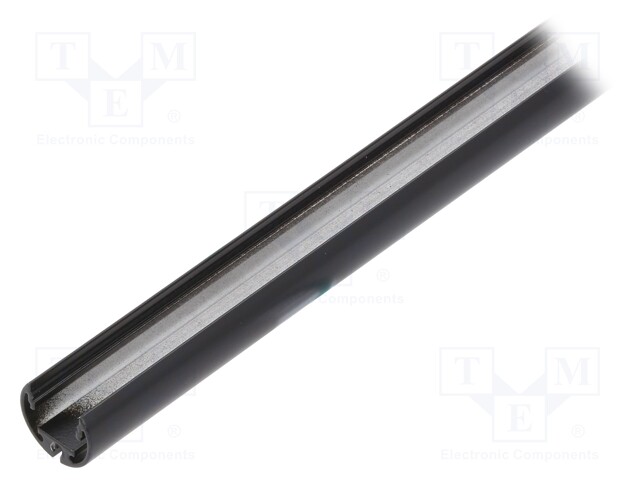 Profiles for LED modules; oval; black; L: 1m; aluminium; anodized