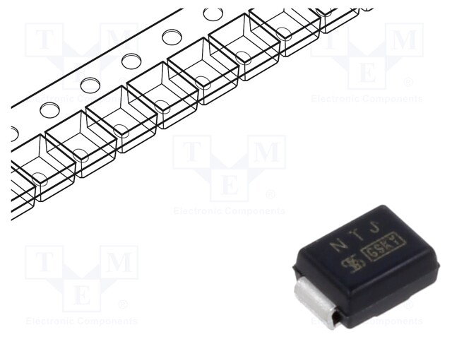 Diode: TVS; 600W; 200V; 2.2A; bidirectional; ±5%; SMB; reel,tape