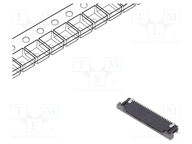 Connector: FFC (FPC); horizontal; PIN: 24; ZIF,top contacts; SMT