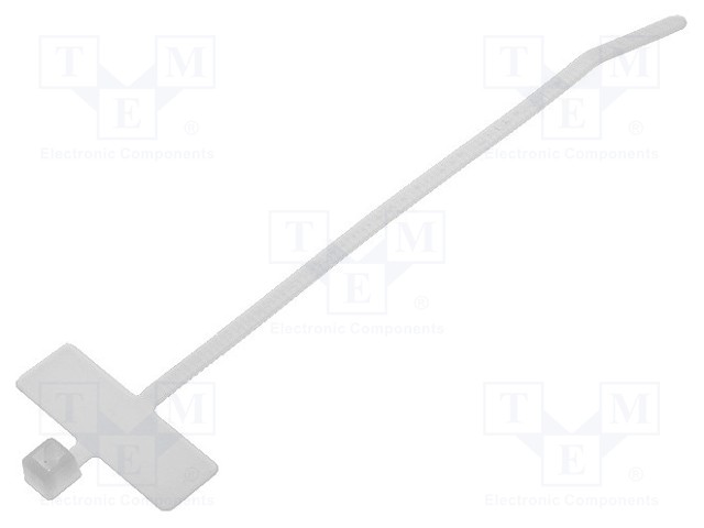 Cable tie; with label; L: 100mm; W: 2.3mm; polyamide; 80N; natural