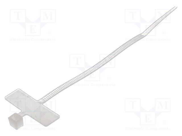 Cable tie; with label; L: 100mm; W: 2.5mm; polyamide; 80N; natural