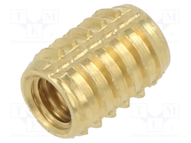 Threaded insert; brass; M4; BN: 37915; L: 8.4mm; TRISERT®