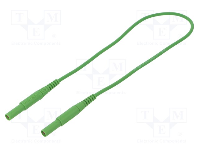 Test lead; PVC; 0.5m; green; 16A; Cond.cross sec: 1mm2