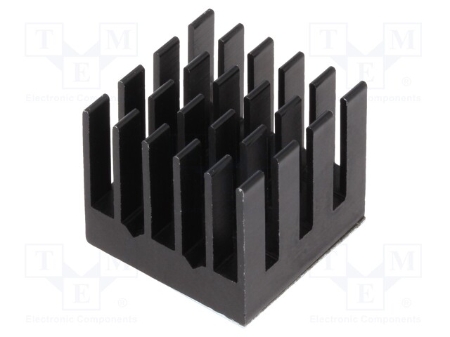 Heatsink: extruded; grilled; BGA; black; L: 17mm; W: 17mm; H: 14.5mm