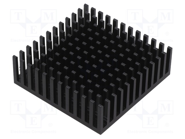 Heatsink: extruded; grilled; black; L: 62.5mm; W: 62.5mm; H: 20mm