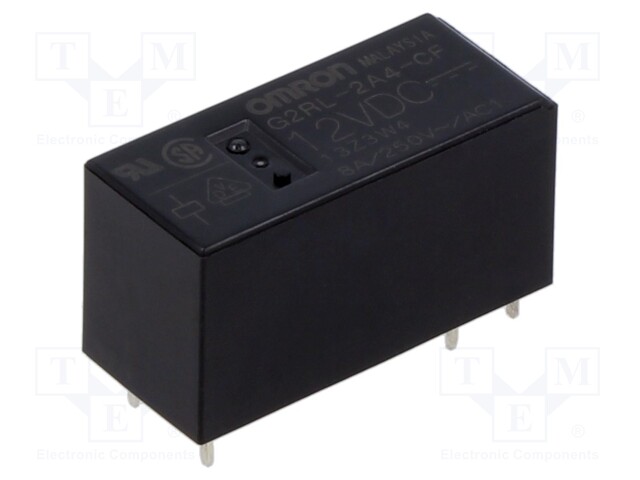 Relay: electromagnetic; DPST-NO; Ucoil: 12VDC; Icontacts max: 8A