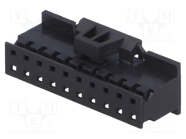 Plug; wire-board; female; Minitek; 2mm; PIN: 20; w/o contacts