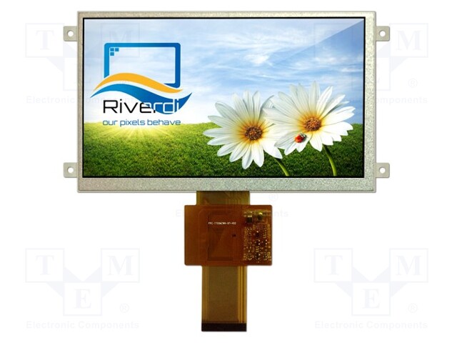 Display: TFT; 7"; 800x480; Illumin: LED; Dim: 165.6x100.6x7.69mm