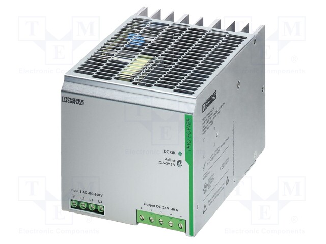 Power supply: switched-mode; Mounting: DIN; IP20