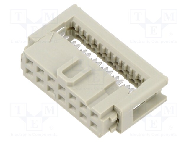 Plug; IDC; female; PIN: 14; for ribbon cable; 1.27mm; Layout: 2x7