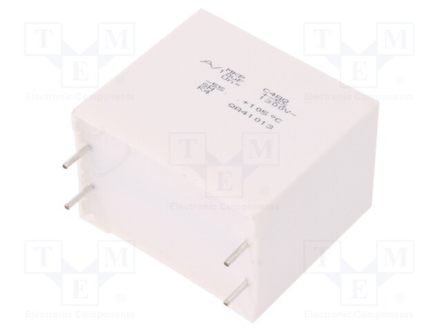 Capacitor: polypropylene; DC-Link; 10uF; ESR: 6.3mΩ; C4AQ; THT; ±5%