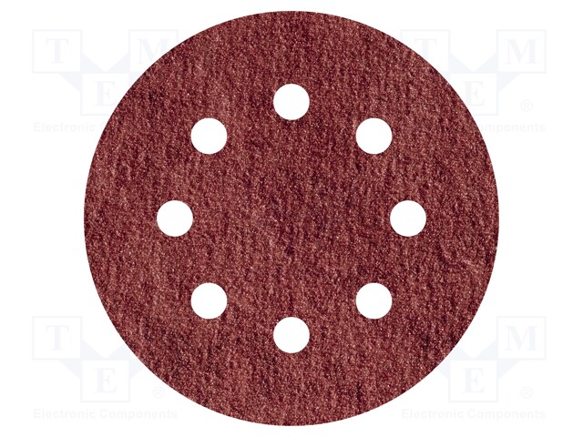 Sandpaper; Ø: 125mm; Granularity: 400; for wood,metal; Pcs: 5