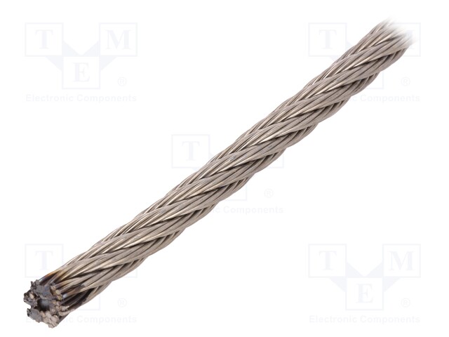 Rope; acid resistant steel A4; Ørope: 8mm; L: 10m; Rope plexus: 7x7