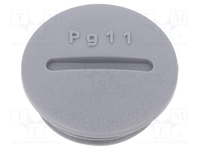 Stopper; PG11; Mat: polyamide; dark grey; Pcs: 10