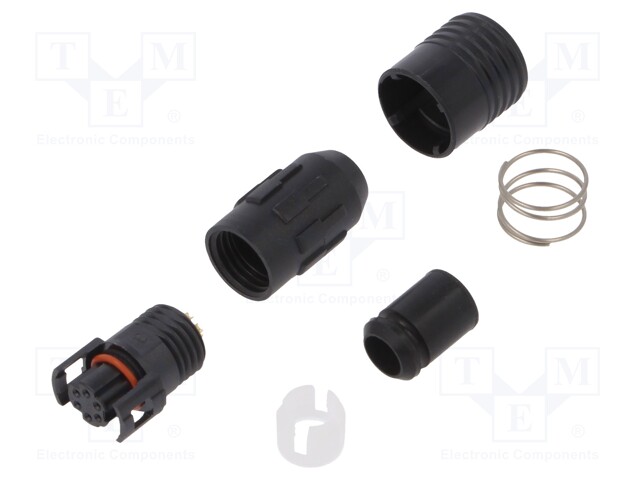 Plug; Connector: circular; HR30; female; PIN: 6; push-pull; 2A; 26AWG