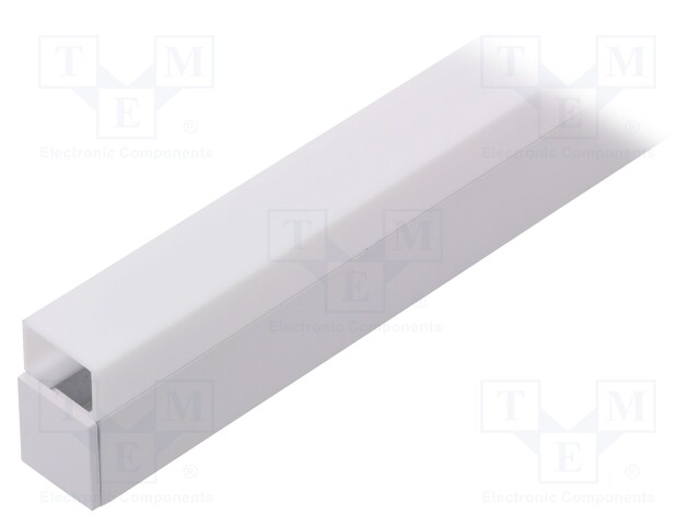 Profiles for LED modules; white; surface; white; L: 1m; aluminium