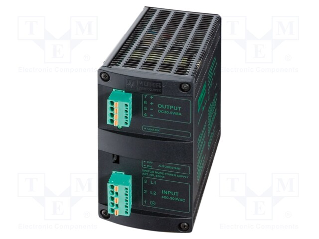 Power supply: switched-mode; 240W; 24VDC; 24÷28VDC; 12A; IP20