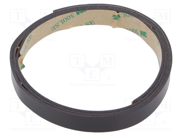 Tape: magnetic; W: 12mm; L: 1m; Thk: 1.55mm; rubber; -40÷71°C; 7.6N/cm