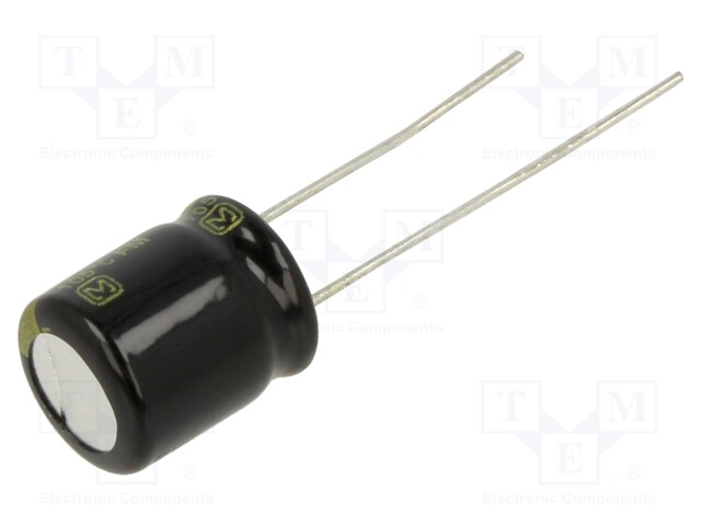 Capacitor: electrolytic; low ESR; THT; 220uF; 35VDC; Ø10x12.5mm