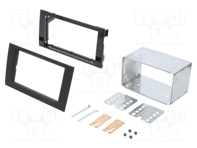 Radio mounting frame; Audi,Seat; 2 DIN; anthracite