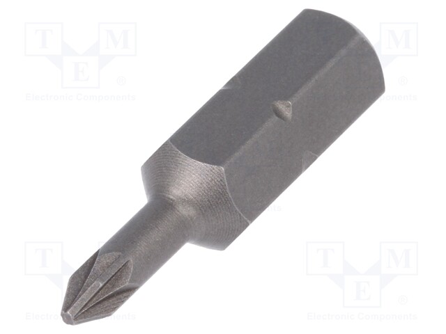 Screwdriver bit; Pozidriv®; PZ0; Overall len: 25mm