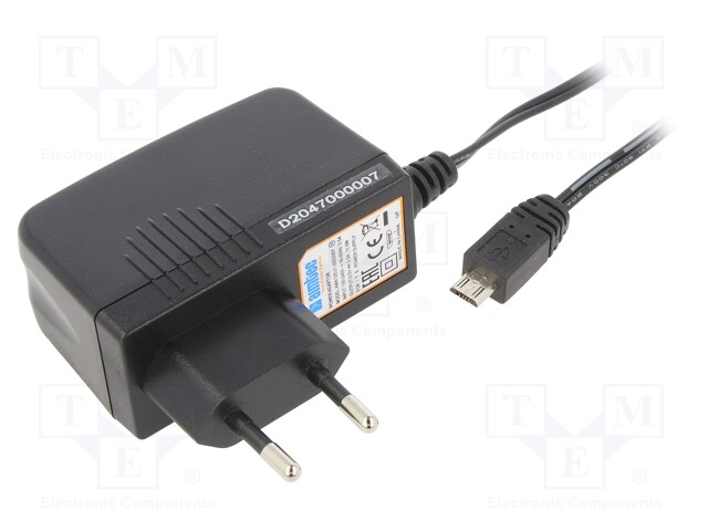 Power supply: switched-mode; volatage source; 5VDC; 2A; 10W; 79%