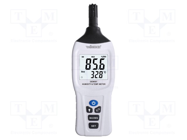 Thermo-hygrometer; LCD 3,5 digit; Sampling: 1x/s; -20÷70°C; 0.1°C