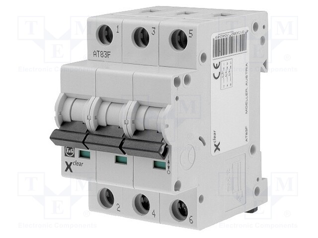 Circuit breaker; 400VAC; Inom: 16A; Poles: 3; DIN; Charact: D; 6kA