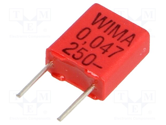 Capacitor: polypropylene; 47nF; 5mm; ±5%; 3.5x8.5x7.2mm; -55÷100°C